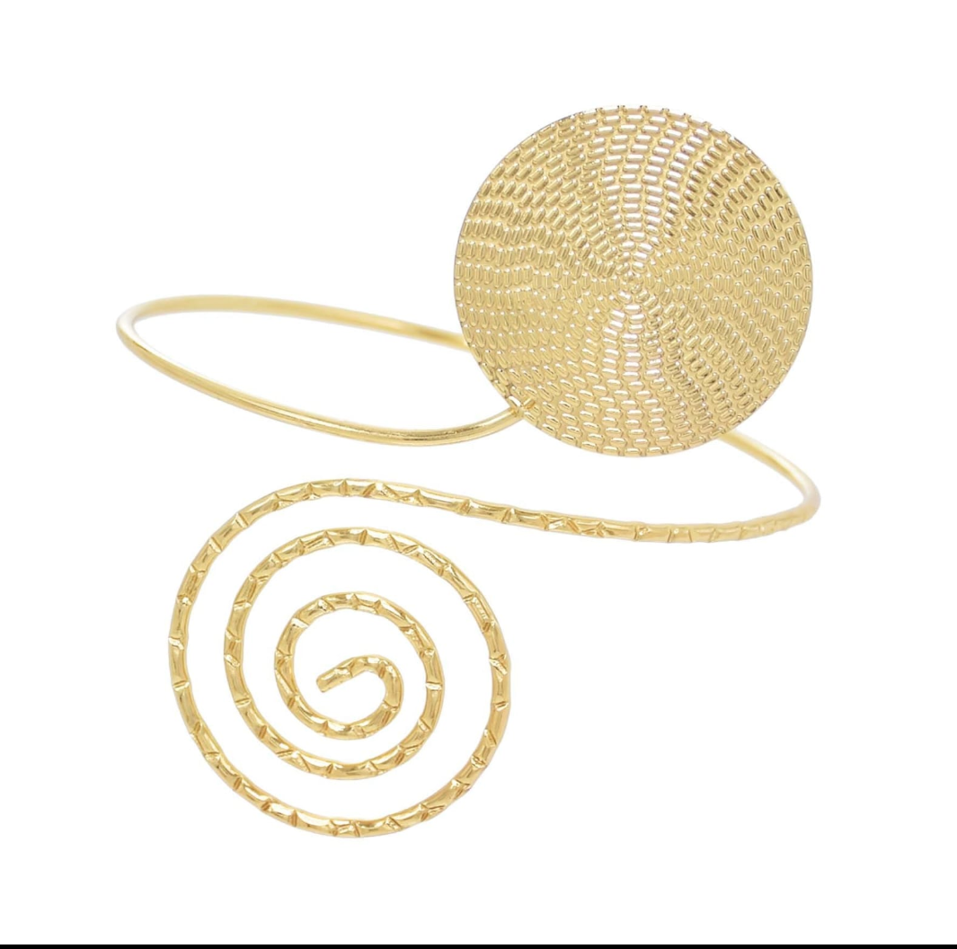 Textured Spiral Disc Armlet