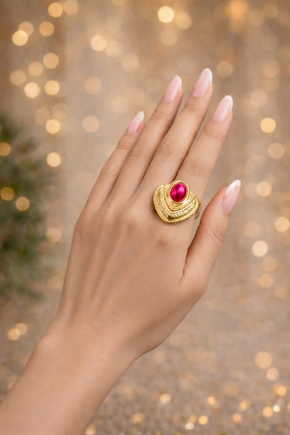 Royal Gem Layered Statement Ring