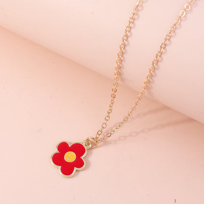 Smiley Flower Pendant Necklace Collection