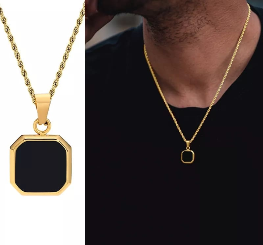 Midnight Luxe Tag Necklace