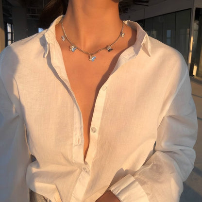 ✨ Elegant Butterfly Charm Choker Necklace ✨
