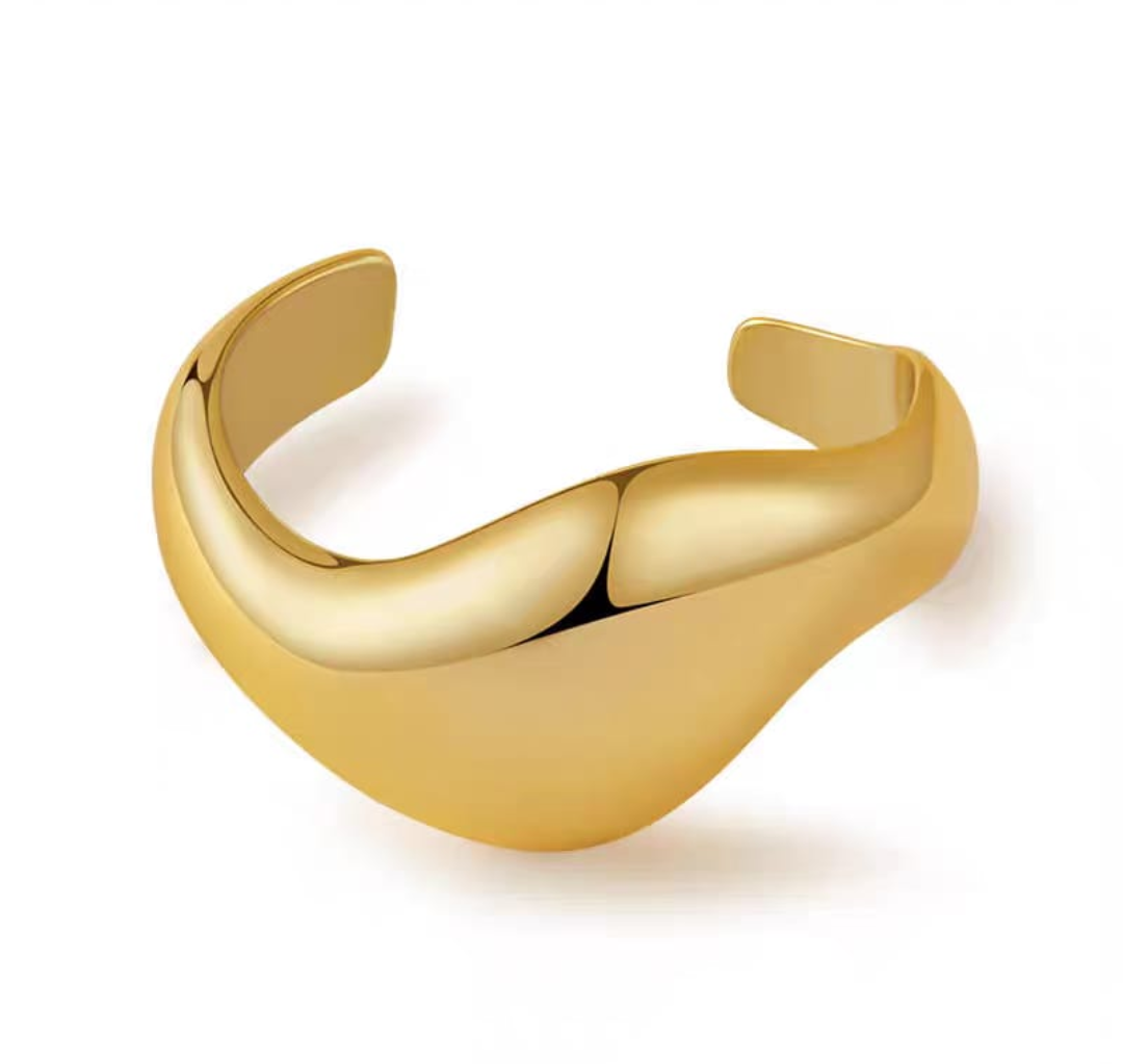 Sculptural Gold Statement Cuff