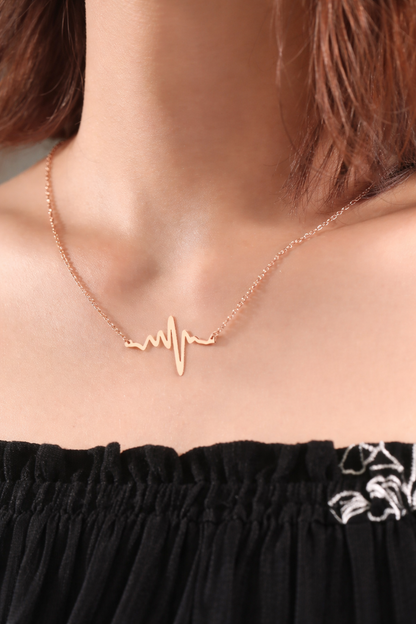 Heartbeat Pulse Pendant Necklace