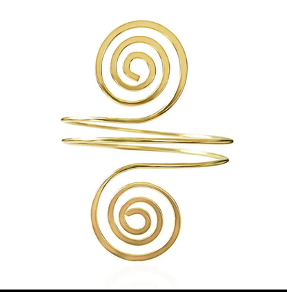 Elegant Spiral Golden Armlet