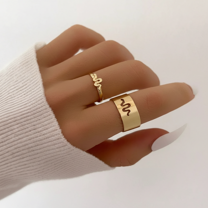 Snake Design Minimal Ring Set