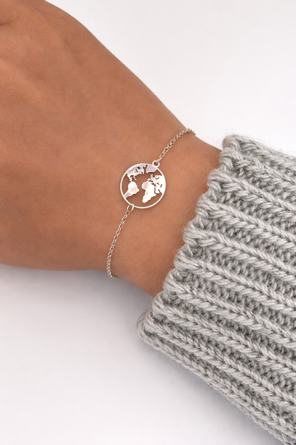 Global Wanderlust Silver Bracelet