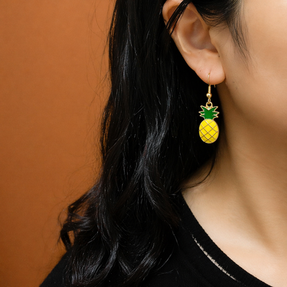 Tropical Pineapple Drop Earrings