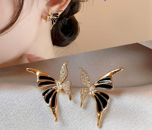 Butterfly Wing Stud Earrings – Delicate Glam Elegance