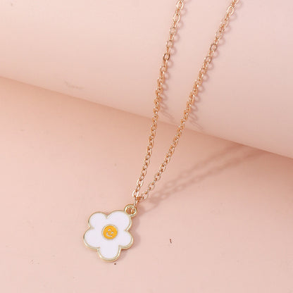 Smiley Flower Pendant Necklace Collection