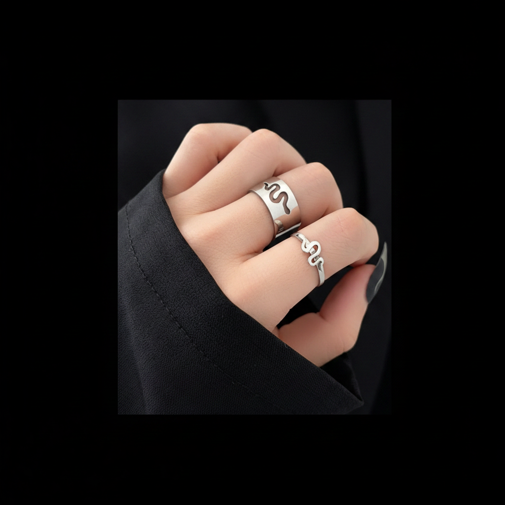 Snake Design Minimal Ring Set