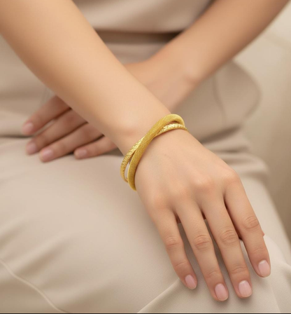 SET OF 2 Luxe Mesh Cuff Bracelet
