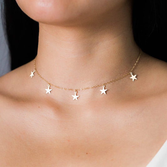 ✨ Elegant Star Charm Choker Necklace ✨