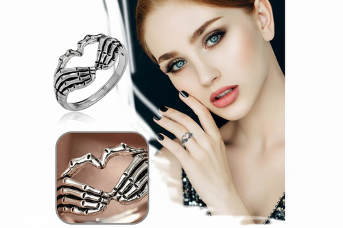 Skeleton Heart Ring 💀🖤