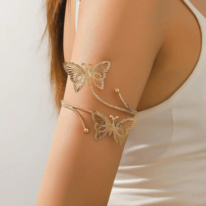 Butterfly Armlet – Elegant Gold Statement Upper Arm Cuff