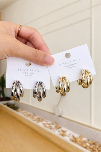 Multi-Layer Chunky Hoop Statement Earrings