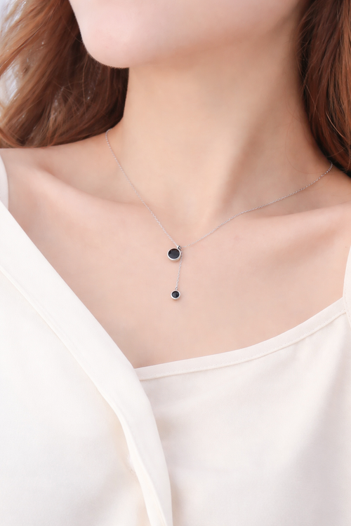 Minimalist Dual Drop Pendant Necklace