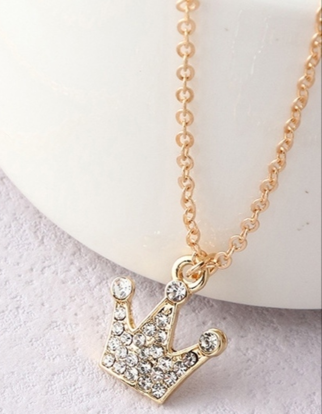 Royal Spark Crown Pendant Necklace