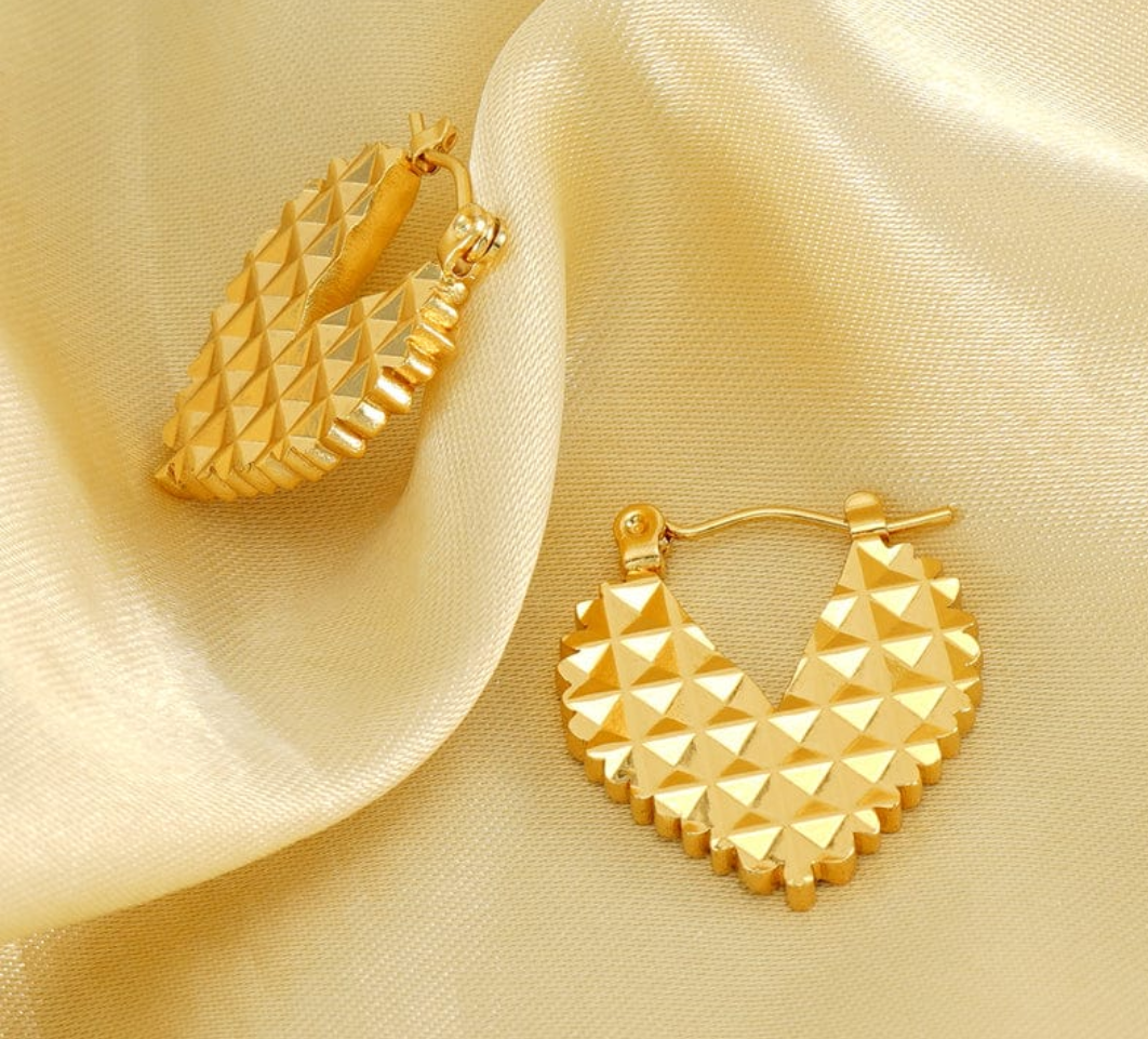 Golden Prism Hoop Earrings
