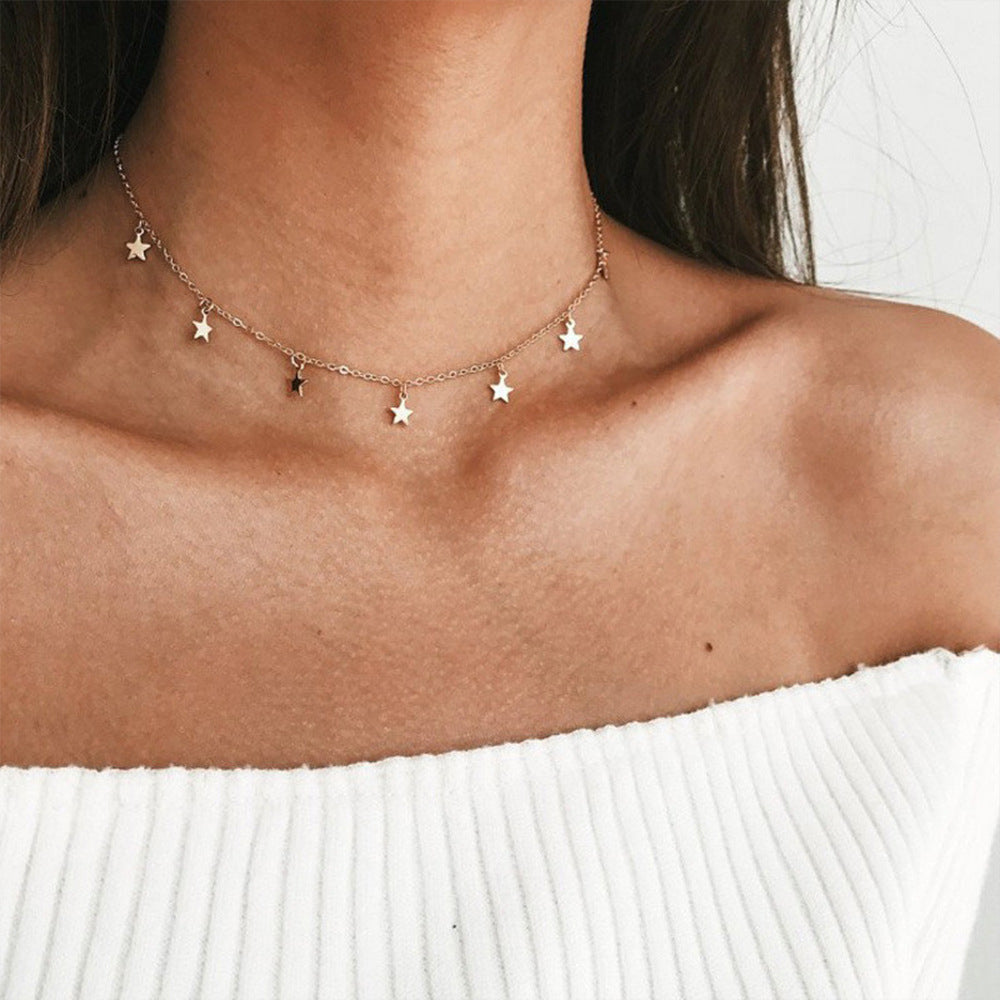✨ Elegant Star Charm Choker Necklace ✨