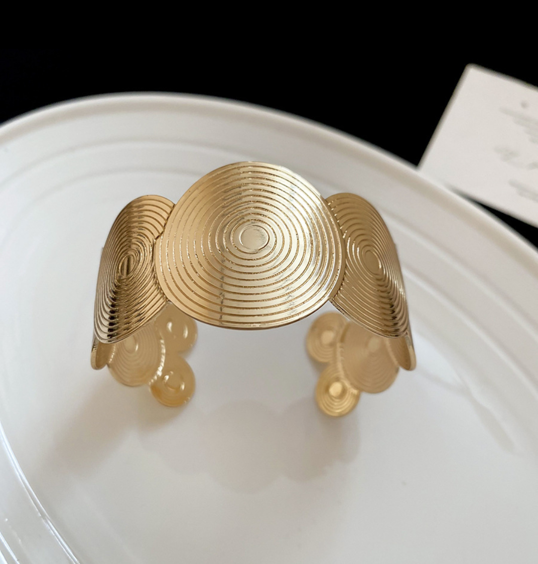 Concentric Disc Gold Statement Cuff