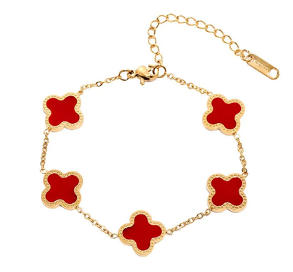 Four-Leaf Clover Charm Bracelet
