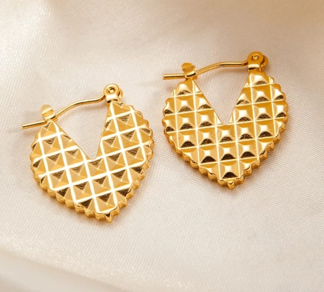 Golden Prism Hoop Earrings