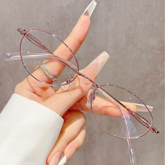 Korean Style Oval Sunglasses / Blue Light Glasses