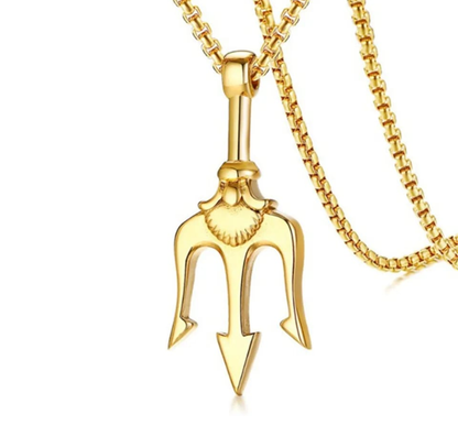 Titan Trident Pendant Necklace