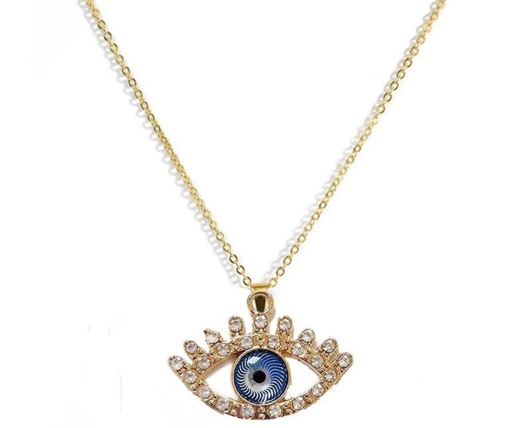 Radiant Crystal Evil Eye Pendant Necklace