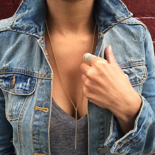 Minimal Bar Pendant Necklace for women – Elegant & Modern