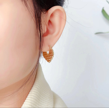 Golden Prism Hoop Earrings