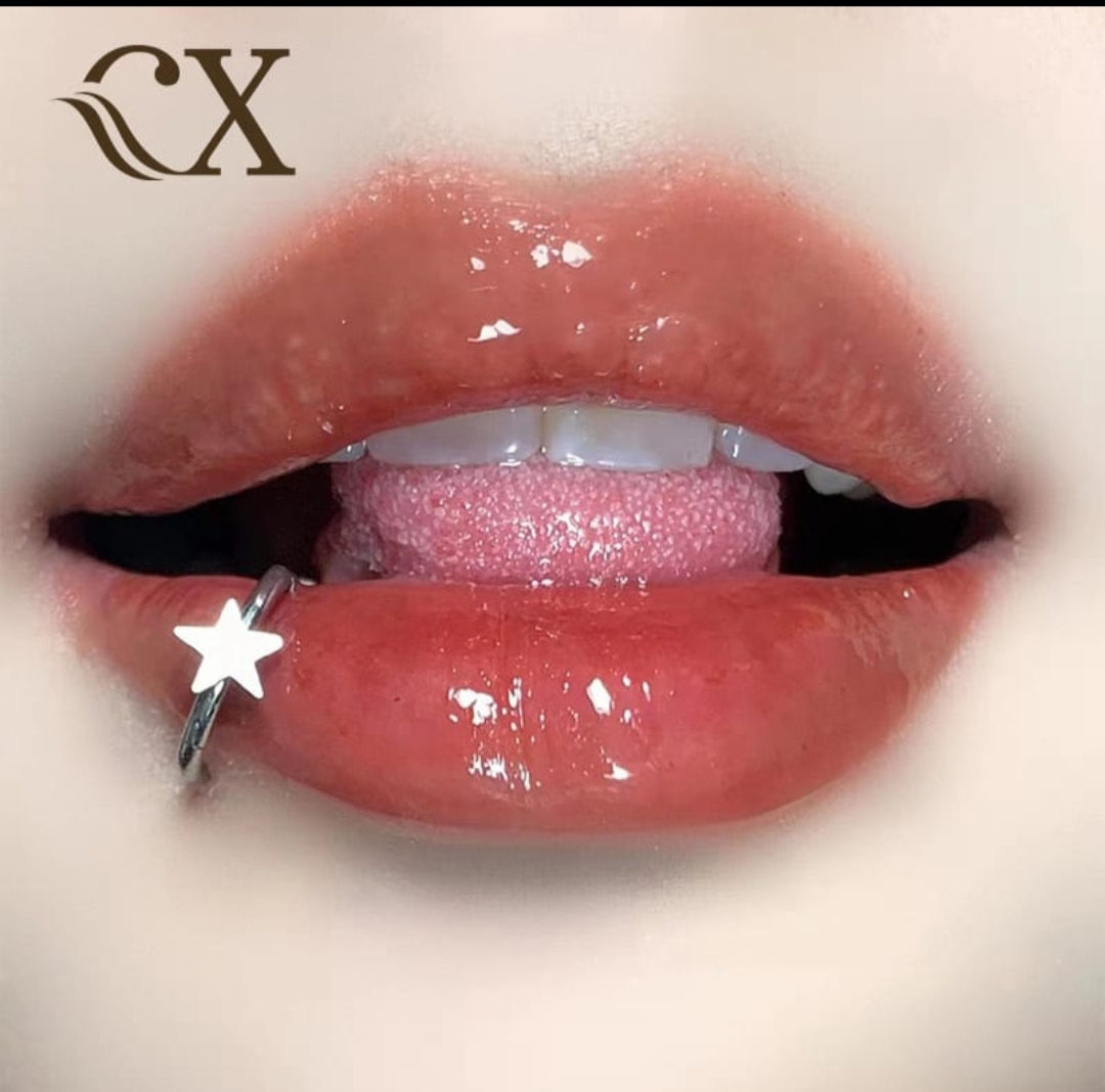 3-Piece Silver Lip Ring Set – Star, Heart & Cross