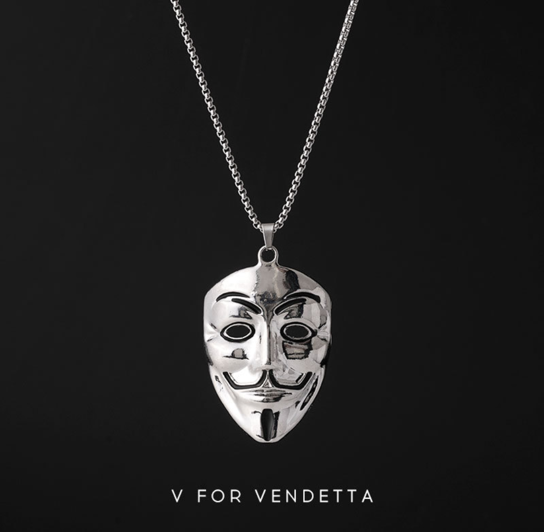 Vendetta Mask Pendant Necklace