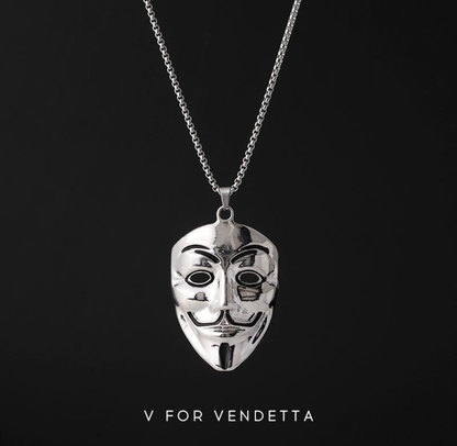 Vendetta Mask Pendant Necklace
