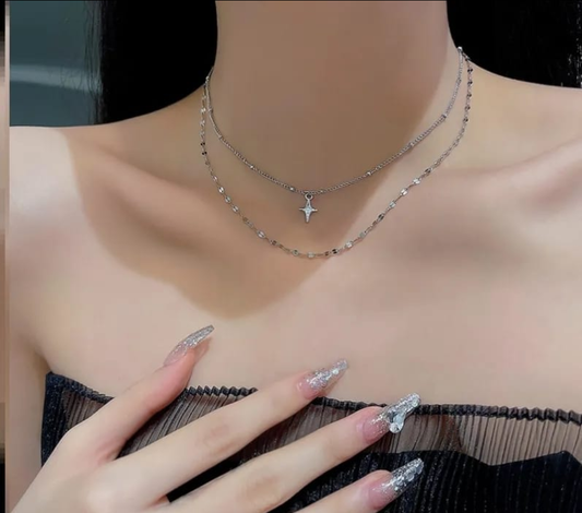 Celestial Layered Star Choker Necklace