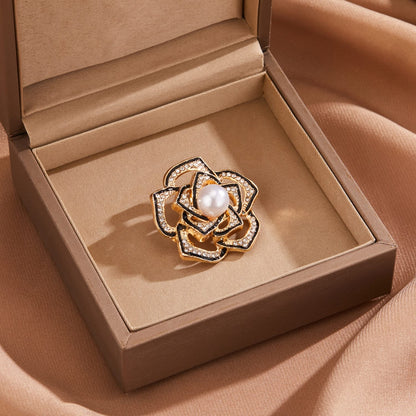Elegant Floral Pearl Brooch – Timeless Luxury Statement Pin
