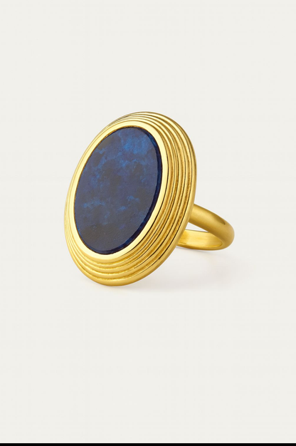 Royal Blue Oval Statement Ring