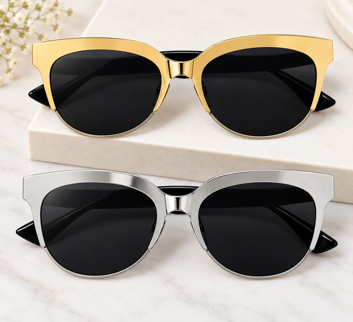 🕶️ Stylish Oversized Black Lens Sunglasses