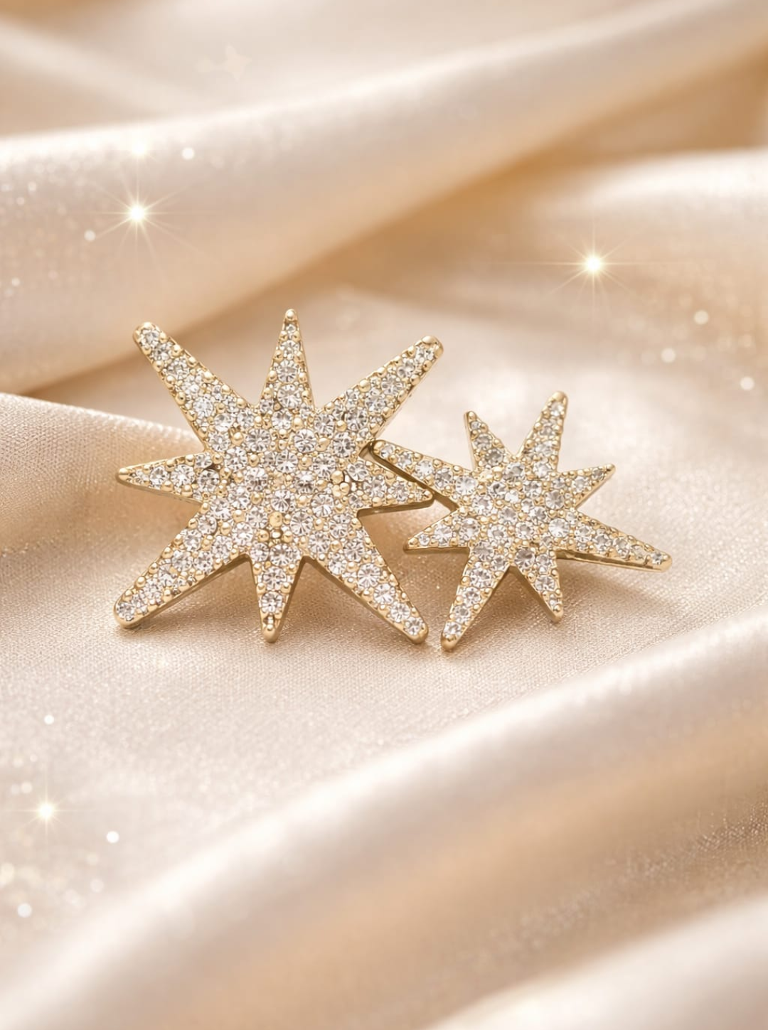 Radiant Starburst Crystal Brooch