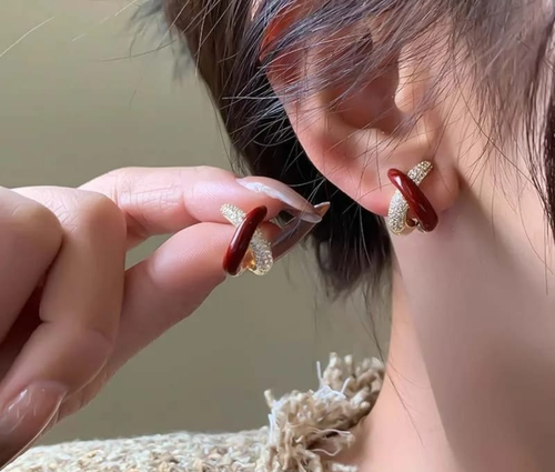 Modern Cross Band Statement Earrings