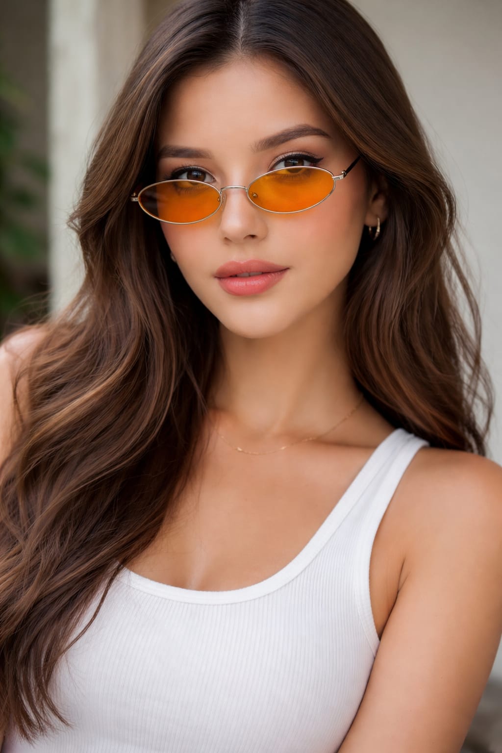 Retro Oval Yellow Tint Sunglasses