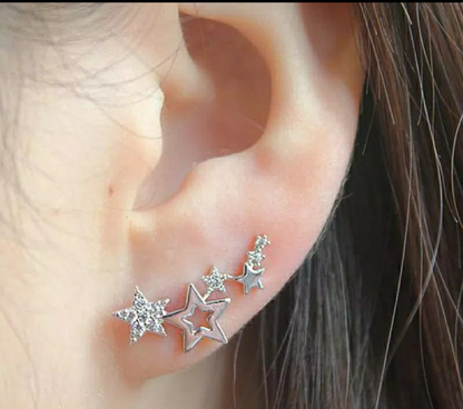Celestial Star Ear Cuff Stud Earrings