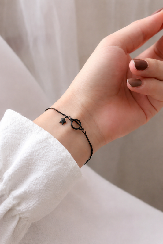 Midnight Galaxy Matte Black Bracelet