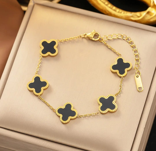 Four-Leaf Clover Charm Bracelet