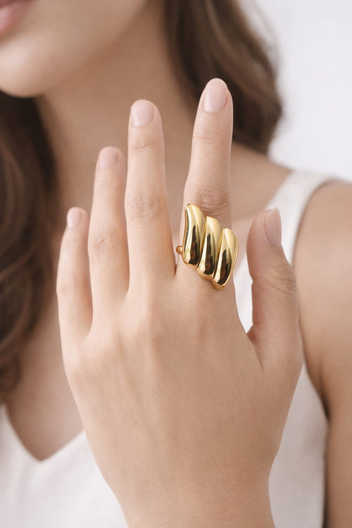 Chunky Gold Statement Finger Ring