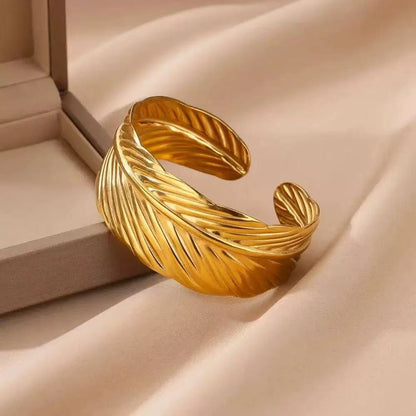 Leaf Design Cuff Bracelet for Women