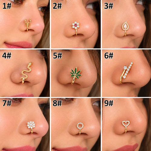 Multi-Design Gold-Tone Nose Pin