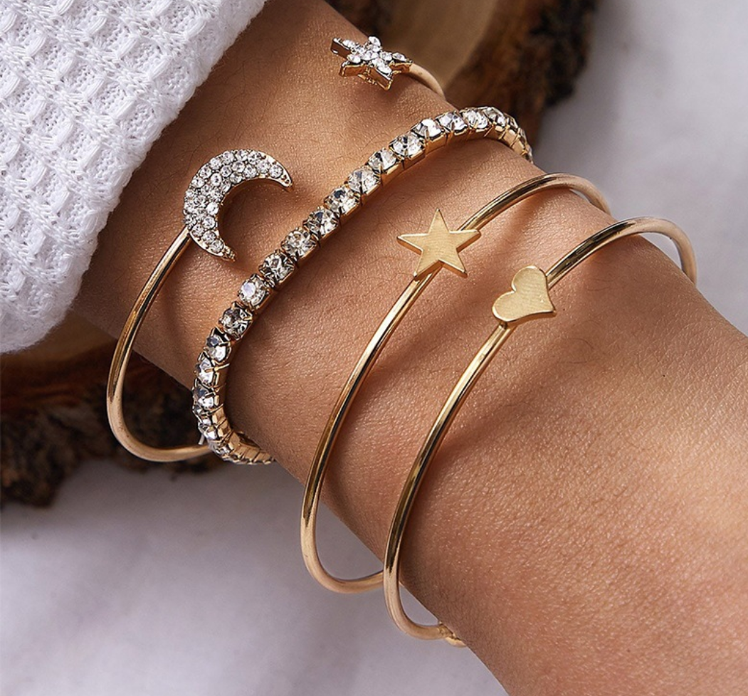 Celestial Charm Gold Bracelet