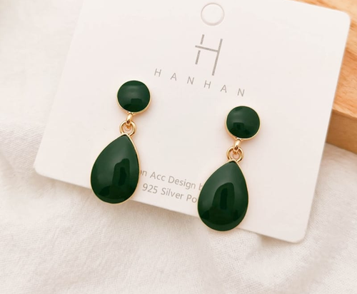 Classic Teardrop Gem Statement Earrings