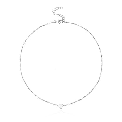 Minimal Heart Pendant Necklace for Women